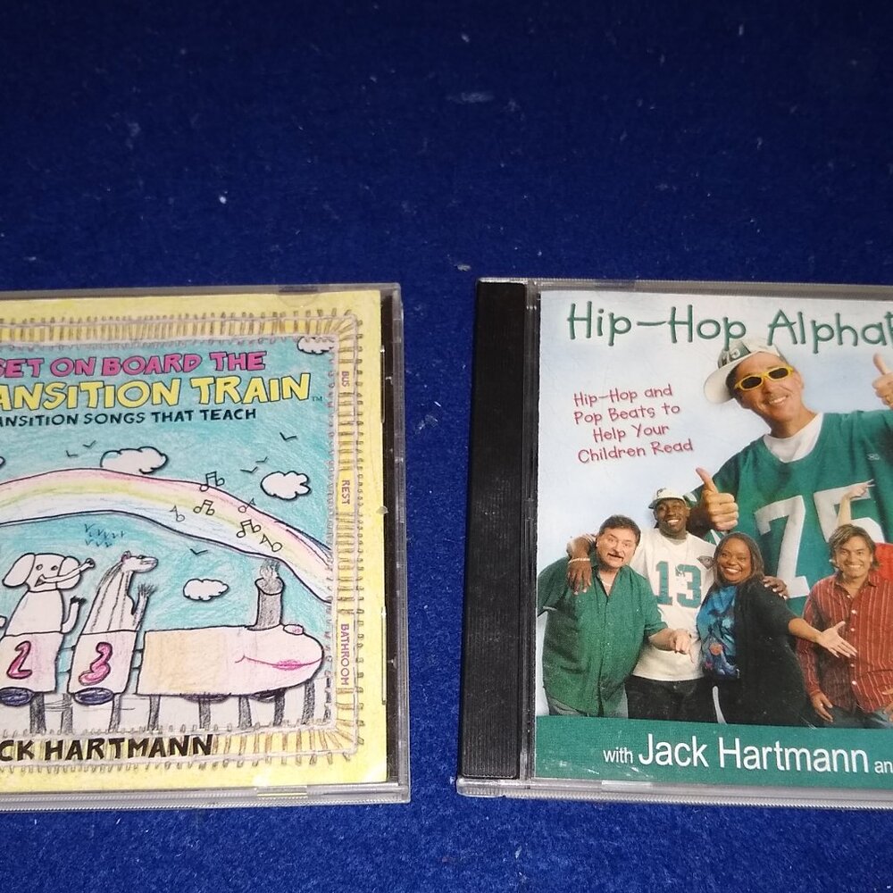 Get on Board the Transition Train + Hip- Hop Alphabop 2 by Jack Hartmann x 2 CD